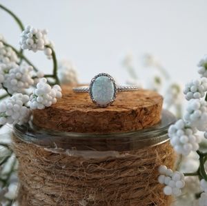 Sterling Silver Opal Ring